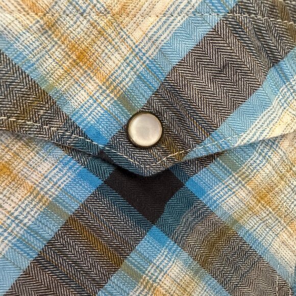 Tecovas Men's Pearl Snap Western Plaid Shirt Long Sleeve Size Large - Picture 4 of 7